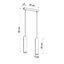 HANGING LAMP LAGOS 2 BLACK GU10 2X40W IP20 thumbnail 7