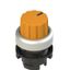 Knob selector, 3 positions orange with marking thumbnail 1
