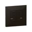CONNECTED LIGHT SWITCH WITH NEUTRAL 2-GANG 2X250W VALENA NEXT BLACK (C thumbnail 1