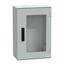 wall-mounting encl. polyester monobloc IP66 647x436x250mm 3p.lock glazed door thumbnail 1
