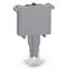 Fuse plug with soldered miniature fuse with indicator lamp gray thumbnail 1