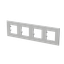 Frame 4-gang - Niessen logo - Silver thumbnail 2