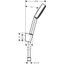 Pulsify 105 1jet, hand shower set with holder and shower cord 1250mm, matte black thumbnail 2