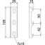 G-GRM-R125 FS Hook rail for G mesh cable tray mounting 105x25x15 thumbnail 2