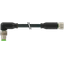 M8 male 90° / M8 female 0° A-cod. PUR 4x0.25 bk UL/CSA+robot+drag ch.  thumbnail 2