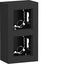Enclosure incl. cover frame, double, tall, surface-mount, A.8, matte night black thumbnail 1