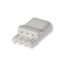 Coupler 4p socket str-rel, narrow, wht thumbnail 1