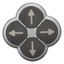 M22-D4-S-X7 Position pushbutton, RMQ-Titan, Actuators non-flush, momentary, black, 4-fold, opposing pushbuttons not mechanically interlocked, Bezel: titanium, arr thumbnail 4