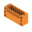 PCB plug-in connector, male header, Flange, THT solder connection, 3.50 mm, Number of poles: 14, 180°, Solder pin length (l): 3.5 mm, tinned, orange, Box thumbnail 2