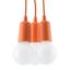 Hanging lamp DIEGO 3 orange E27 3x60W IP20 thumbnail 1
