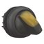 M22S-WLKV-Y Illuminated selector switch actuator, RMQ-Titan, With thumb-grip, maintained, 2 positions (V position), yellow, Bezel: black thumbnail 7
