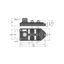 Passive Actuator/Sensor Box, M12 × 1 4-port, with M23 Connector for Supply Cable   TB-4M12-4-CS12T thumbnail 1