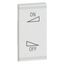 Arteor -square key cover regulation symbol- 1 module - white thumbnail 2