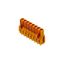 PCB plug-in connector, female header, Dovetails for fixing blocks, THT solder connection, 5.08 mm, Number of poles: 9, 180°, Solder pin length (l): 3.2 mm, tinned, orange, Box thumbnail 1