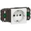 Socket Mosaic - 2P+E - for installation on trunking - automatic term - standard thumbnail 1