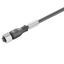Sensor/actuator line, One end without connector, M12, Number of poles : 4, 0.3 m, Female socket, straight, Shielded: No, LED: No, Sheath material: PUR, Halogen: No thumbnail 1