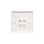 IP54 double socket outlet with earthing and shutters - transparent flap, white, 16A thumbnail 2
