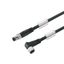 Sensor/actuator line, M8 / M8, Number of poles : 5, 1.5 m, pin, straight - socket, 90&deg;, Shielded: No, LED: No, Sheath material: PUR, Halogen: No thumbnail 1