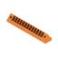 PCB plug-in connector, male header, Flange, THT solder connection, 3.81 mm, Number of poles: 13, 135°, Solder pin length (l): 3.2 mm, tinned, orange, Box thumbnail 4