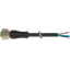 M12 female 0° A-cod. with cable PUR 3x0.34 bk 10m PU = 10 thumbnail 1