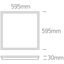 WHITE 40W CCTV 60x60 UGR19 PANEL IP20 230V BACKLIT thumbnail 3
