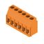 Printed circuit board terminals, 5.00 mm, Number of poles: 6, 90°, Solder pin length (l): 3.2 mm, tinned, orange, Clamping yoke connection, Clamping range, max. : 6 mm², Box thumbnail 2