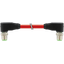 M12 male 90° / M12 male 90° D-cod. shielded PUR 1x4xAWG22 rd0.2m thumbnail 2