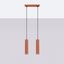 HANGING LAMP WITH TWO HANGINGS, RED LAMPSHADES, CARBON SERIES thumbnail 3