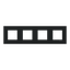 Frame 4-gang / 2+2+2+2-modules - Niessen logo - S - Matt Black thumbnail 1