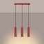Elegant KARBON pendant lamp with three pendants, red ceiling plate, 3xGU10 thumbnail 9