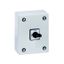 P1-32/SE1 On-Off switch, P1, 32 A, 3 pole, surface mounting, with black thumb grip and front plate, in steel enclosure thumbnail 4