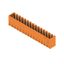 PCB plug-in connector, male header, closed side, THT solder connection, 3.50 mm, Number of poles: 15, 180°, Solder pin length (l): 3.2 mm, tinned, orange, Box thumbnail 4