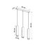 HANGING LAMP LAGOS 3L WHITE GU10 3X40W IP20 thumbnail 3