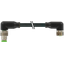 M8 male 90° / M8 female 90° A-cod. PUR 3x0.25 bk UL/CSA+robot 5.0m thumbnail 1