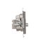 IP44 single socket outlet with frame seal - same color flap&frame, module, 16A, quick connection, matt aluminum thumbnail 1