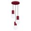 Pendant lamp HALO 3P burgundy thumbnail 1
