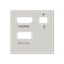 Cover plate for multimedia module - 2M - Dune thumbnail 1