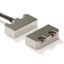 Non-contact door switch, reed, small stainless steel, 2NC+1NO, M12 con AA020809M thumbnail 1