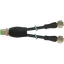 Y-Distributor M12 male / M12 female 0° A-cod. PUR 4x0.34 bk 0.15m thumbnail 2