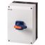 DMM-125/4/I5/P-B Switch-disconnector, DMM, 125 A, 4 pole, with blue knob, in CI-K5 enclosure thumbnail 1