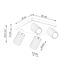 CEILING LAMP WITH FOUR SPOTLIGHTS ON A SQUARE ROSETTLE, CARBON SERIES thumbnail 4