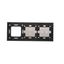 Quadruple frame, black, gold base thumbnail 2