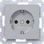 SCHUKO wall socket, screw lift terminals, A.x/C.x, titanium thumbnail 1