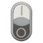M22-DDLF-WS-X1/X0 Double actuator pushbutton, RMQ-Titan, Actuators and indicator lights flush, momentary, White lens, white, black, inscribed, Bezel: titanium thumbnail 10