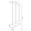 HANGING LAMP ALINO 3 BLACK E27 3X60 IP20 thumbnail 6