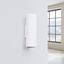 OBLONG WALL LAMP TOP BOTTOM WHITE CARBON WITH 2XGU10 THREAD thumbnail 3