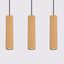 STYLISH GOLD HANGING LAMP WITH THREE GOLD LAMPSHADES, KARBON SERIES, ABOVE THE TABLE thumbnail 9
