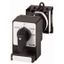 T0-2-15907/Z/SVC(C,E,G-J) Changeoverswitches, T0, 20 A, rear mounting, 4 pole, with black thumb grip and front plate, Padlocking feature SVC thumbnail 1
