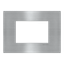 Frame - 1-gang / 3-modules - Niessen logo - Noble - Stainless Steel thumbnail 1