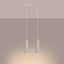 HANGING LAMP WITH TWO HANGS AND BEIGE GROOVED LAMPSHADES, CARBON SERIES thumbnail 9
